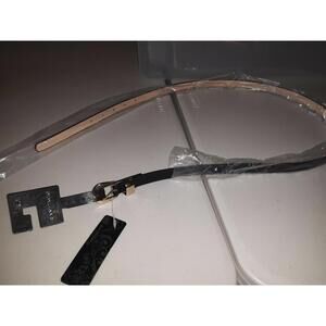 New Womens Rampage Skinny Style Belt - M/L, Black Leather , bin413